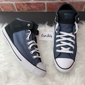 Converse CTAS High Street Mid Street Mid Blue/Black Size Men's 11-‎ W 13
